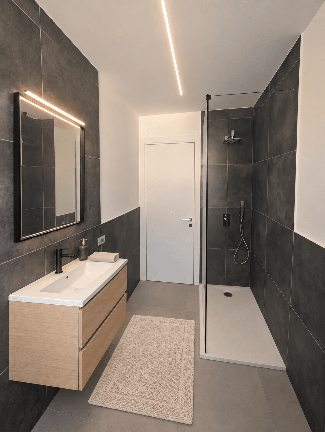 Bagno · zona doccia · Appartamento n. 9 · ipotesi di completamento