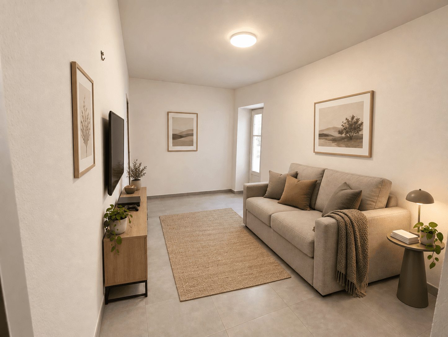 Salottino al piano terra · home theater · Appartamento n. 9 · ipotesi dopo interventi