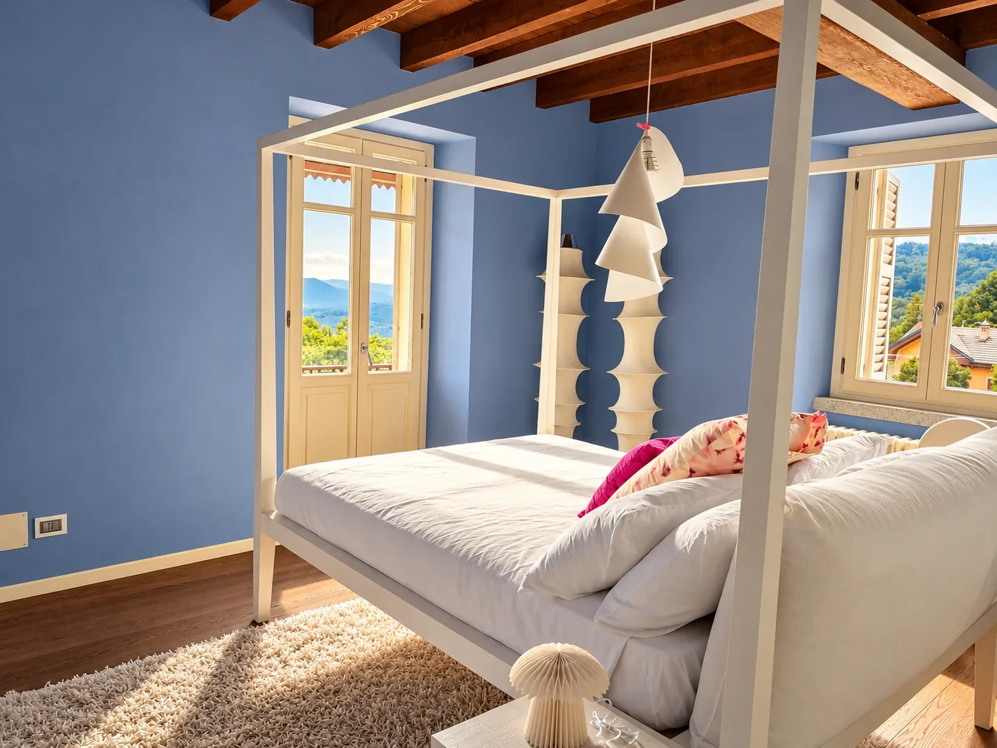 La camera con il letto a baldacchino · foto elaborata con IA